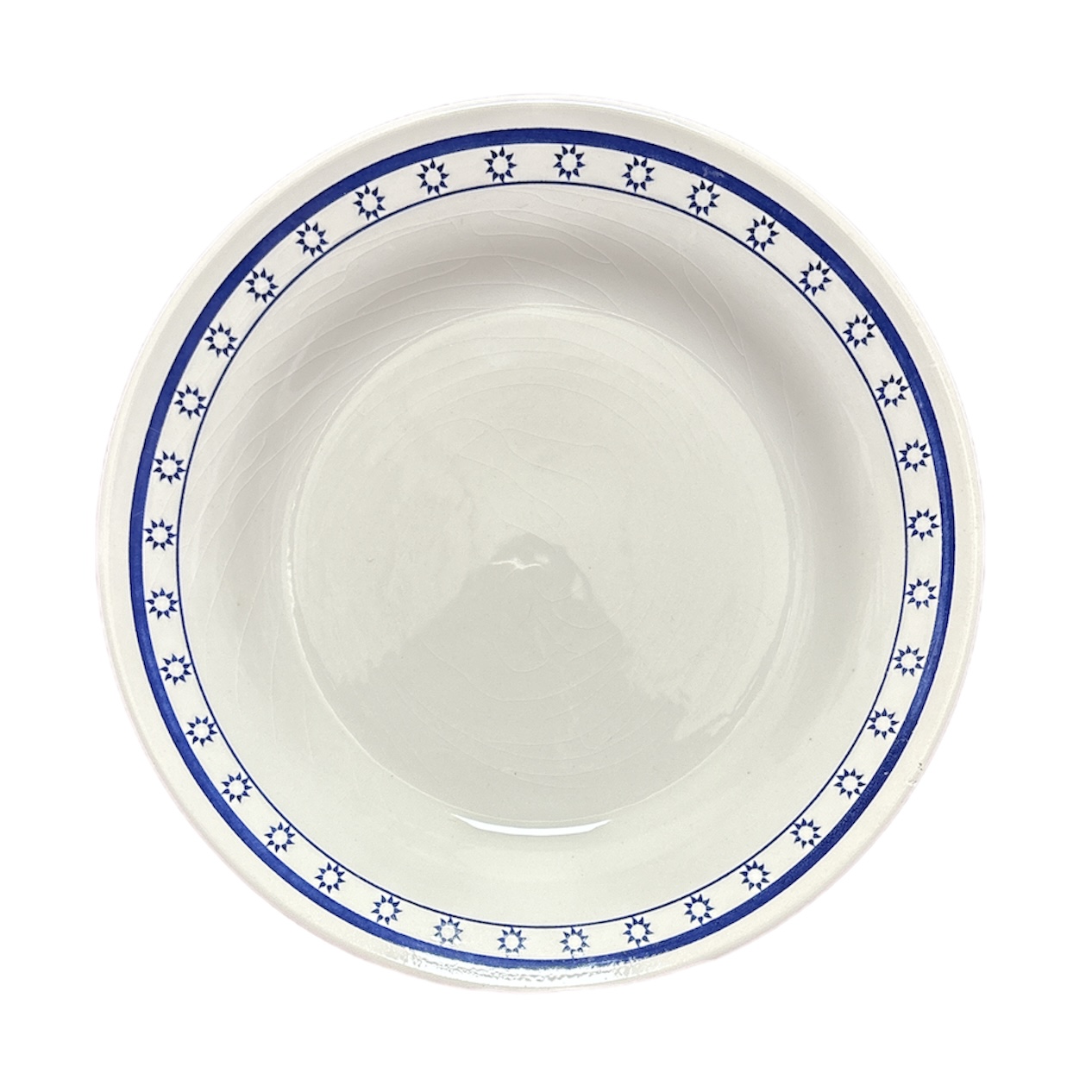 PLATO LLANO OXFORD RIBETE AZUL