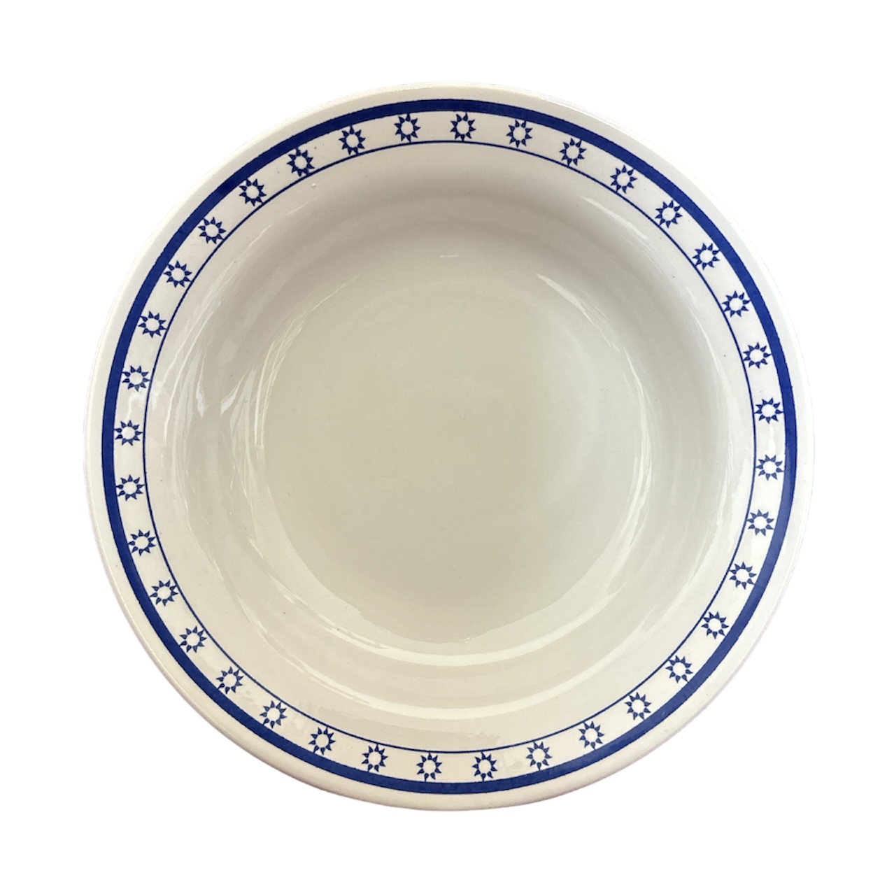 PLATO HONDO OXFORD RIBETE AZUL